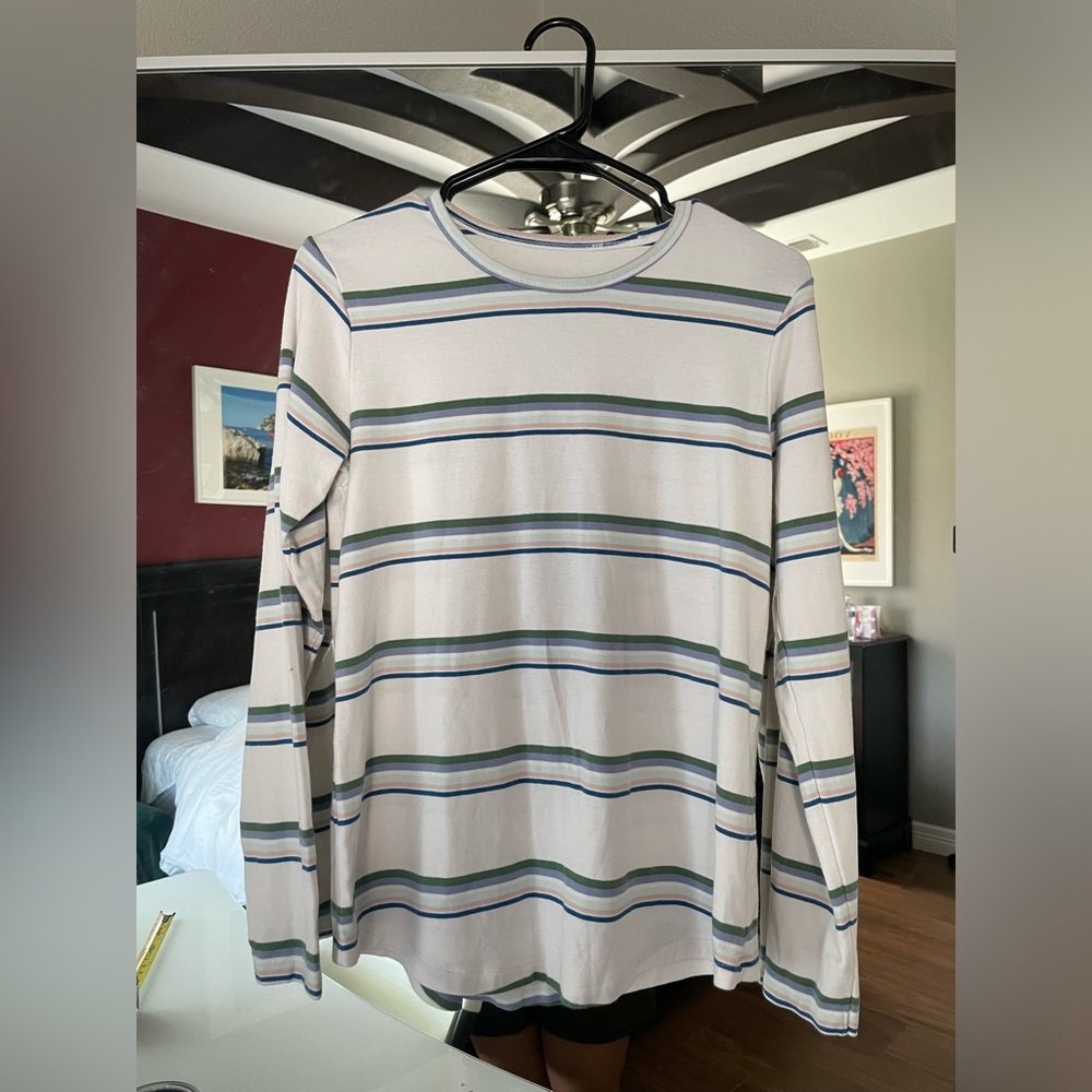 Orvis Perfect Tee Striped Long Sleeve Size Small